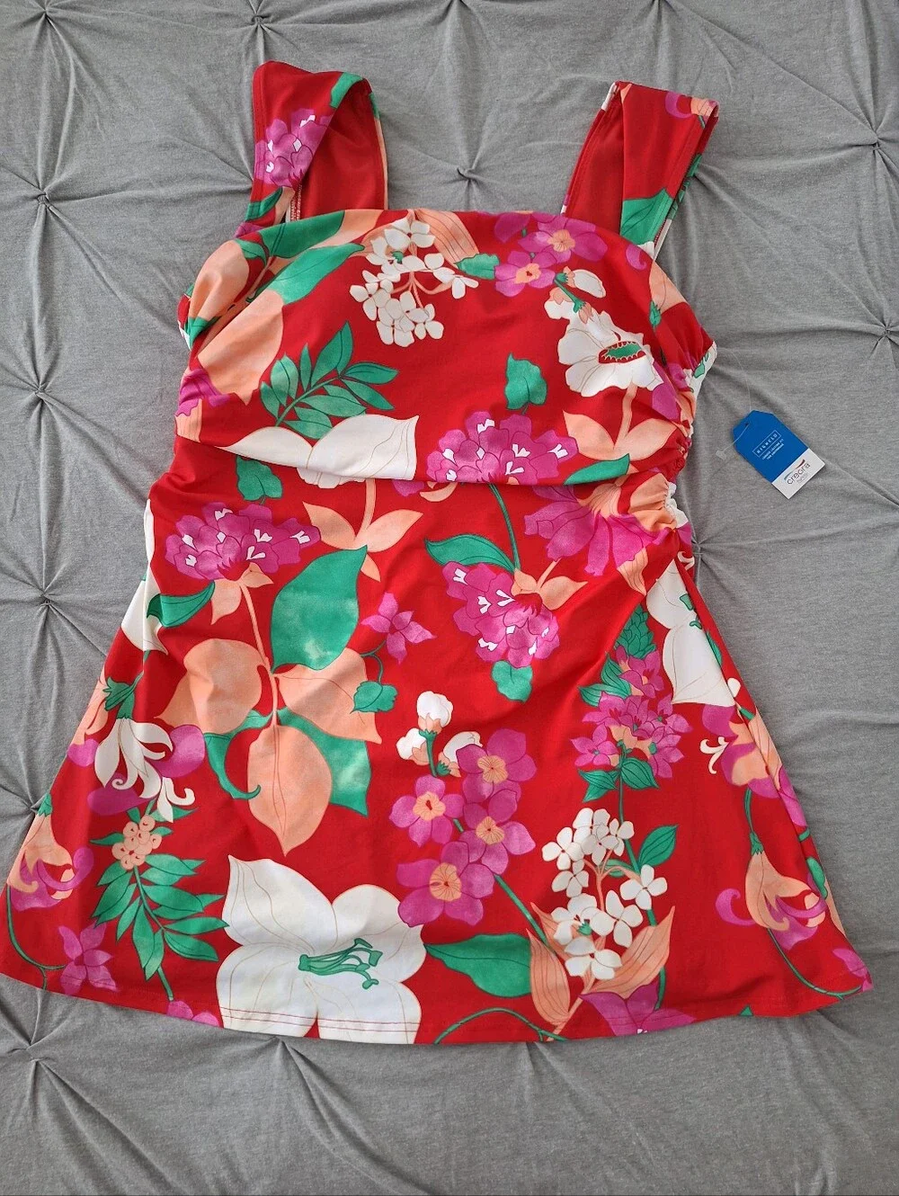 NWT Land's END SZ 16P Swimming One Piece Bathing Suit Dress Floral